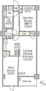 プライムガーデン赤塚【4階】の間取り
