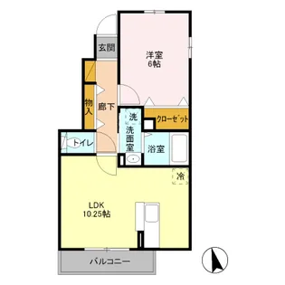 キューブ赤塚 Ⅰ【1階】の間取り