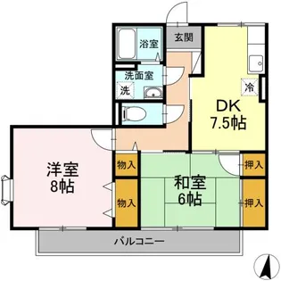 メゾンエスポワール【1階】の間取り
