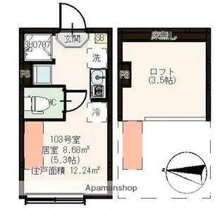 ハーモニーテラス東大泉【1階】の間取り