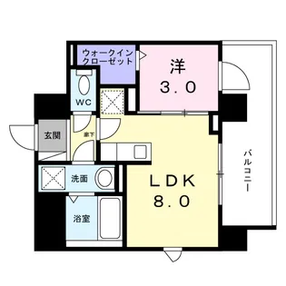 フェルデタワー板橋東京【8階】の間取り