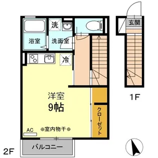 ハウス三生【2階】の間取り