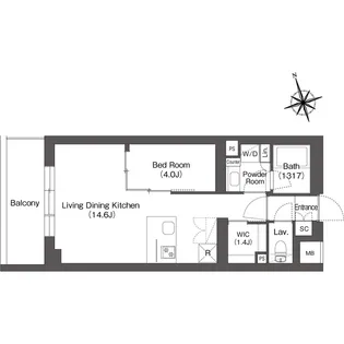 ルーウェ東大泉【5階】の間取り