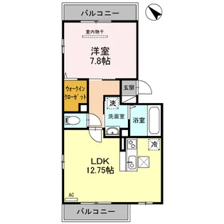 ペルル・ドミール【1階】の間取り