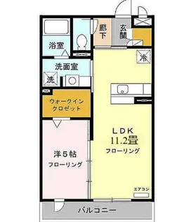 バラディー伏見【3階】の間取り