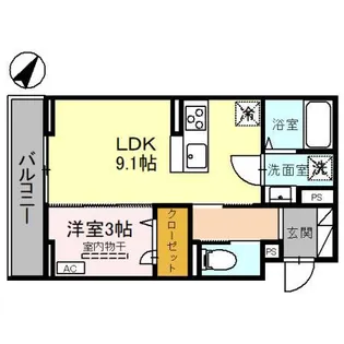 DーSERENO弥生【3階】の間取り
