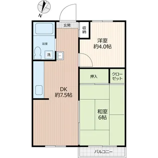 氷川台コーポ【1階】の間取り