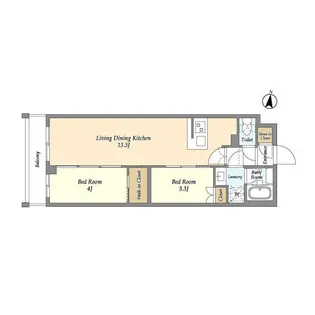アジールコート練馬中村橋【4階】の間取り
