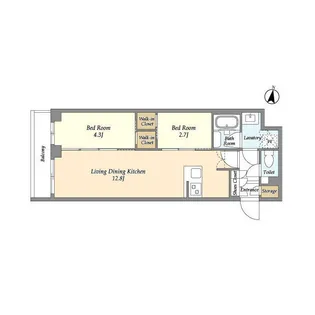アジールコート練馬中村橋【2階】の間取り