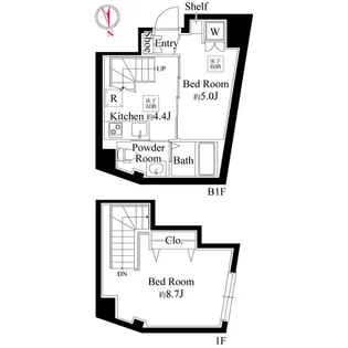 ジュネス板橋【0002号室】の間取り