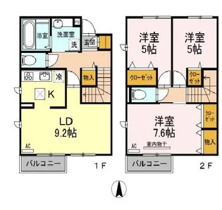 アムール A棟【1階】の間取り