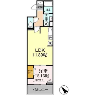 セレスティア西台B【2階】の間取り