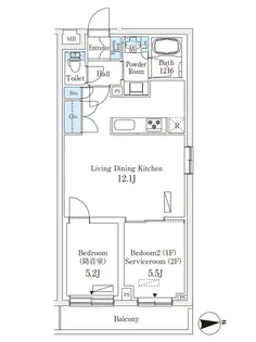 プラネソシエプラス桜台【1階】の間取り