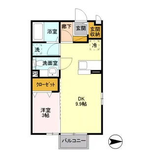 ウィルモア・モナリエ モナリエ【1階】の間取り