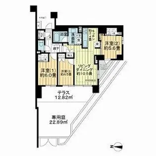 バウス氷川台【1階】の間取り