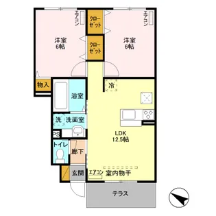 クラインベルク【1階】の間取り