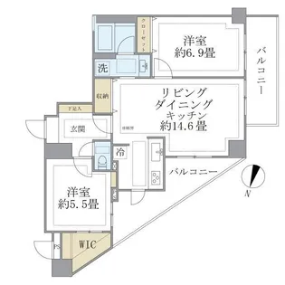COMFYひばりが丘北【3階】の間取り