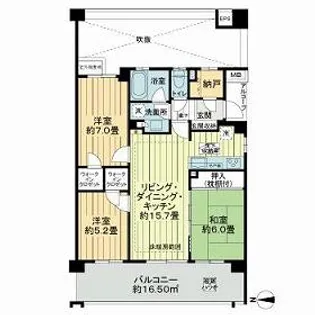 ライオンズ田無ウエストプレイス【3階】の間取り