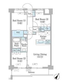 NIIYA平和台【1階】の間取り