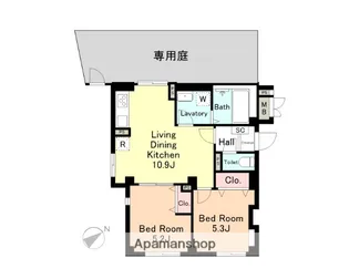 ガルテン五反田【1階】の間取り