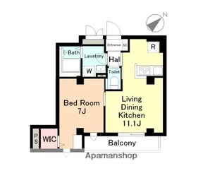 ガルテン五反田【3階】の間取り