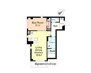 ガルテン五反田【3階】の間取り