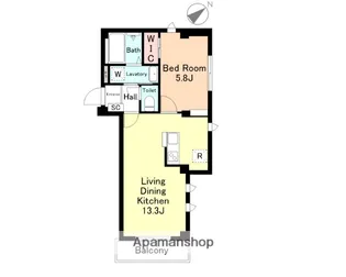 ガルテン五反田【4階】の間取り