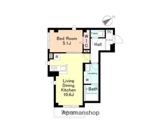 ガルテン五反田【4階】の間取り