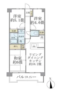 エマーレ保谷【5階】の間取り