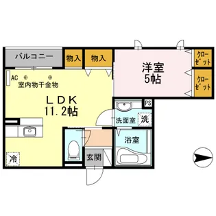 クレール B【3階】の間取り