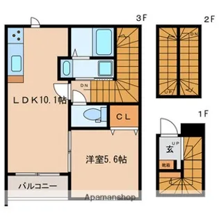 サダルスウド【3階】の間取り