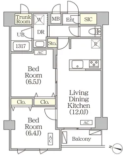 ORSUS志村坂上【5階】の間取り