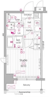 ガーラ・グランディ池袋【4階】の間取り