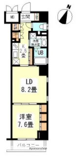 レスプリヴァルール【6階】の間取り