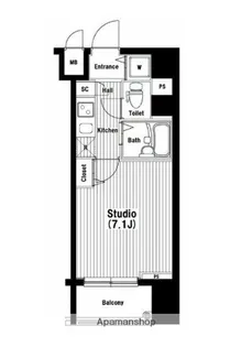 ガラ・ステーション岩本町NORTH【3階】の間取り