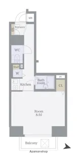 エスコート神田岩本町【9階】の間取り