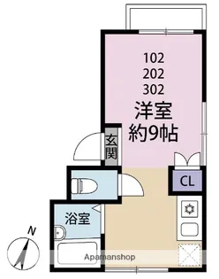カーサエルモソ【1階】の間取り