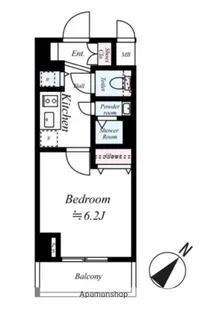 コンシェリア・デュー勝どき【3階】の間取り