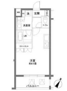 カスタリア大塚Ⅱ【8階】の間取り