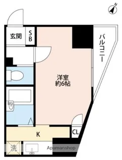 スカイコート後楽園WEST【13階】の間取り