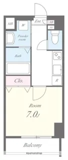 ミラージュエヴァン【12階】の間取り