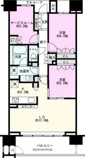 クレヴィア南千住【4階】の間取り
