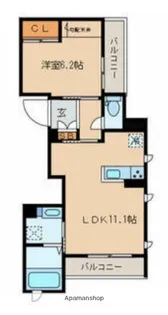 ボヌールヤマキチⅢ【2階】の間取り