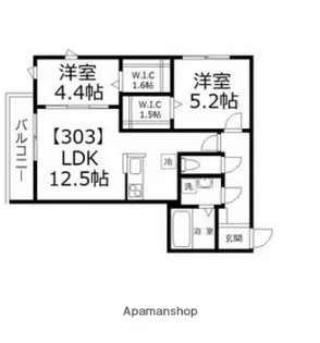 フローラ平井【3階】の間取り