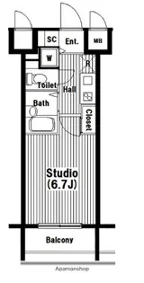 ガラ・ステージ日本橋茅場町【9階】の間取り