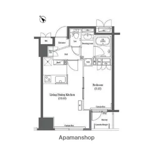コンフォリア日本橋【7階】の間取り