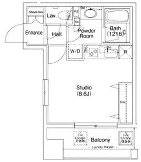 コンフォリア神田神保町【6階】の間取り