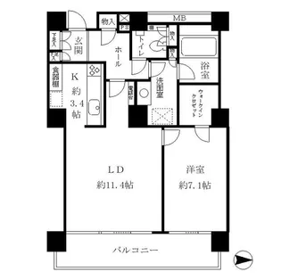 リバーポイントタワー【15階】の間取り