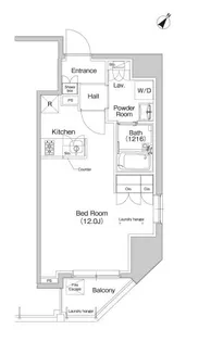 プラウドフラット東神田【11階】の間取り