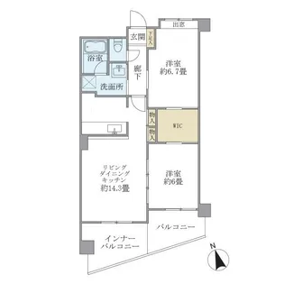 カスタリア【3階】の間取り